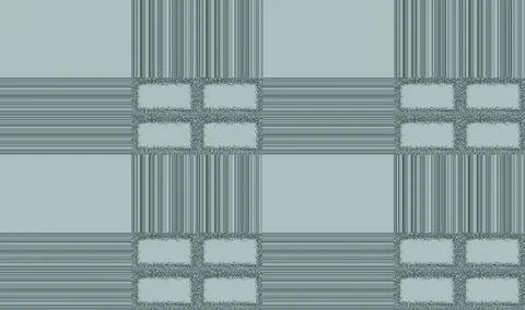 Grey Green Pattern Of Blocks, Pattern And Stripes In A Seamless Pattern Stock Illustration