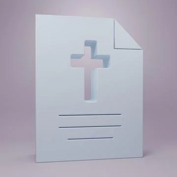 Grey Greeting card with Happy Easter icon isolated on purple background. Ce.. Stock Illustration
