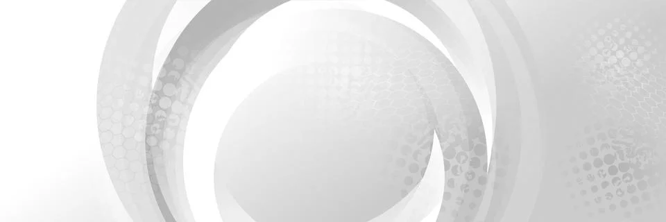 Grey grunge circles abstract tech halftoned background Stock Illustration