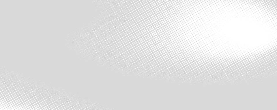 Grey halftone pattern. Retro comic gradient background. Silver pixelated dotted Stock Illustration