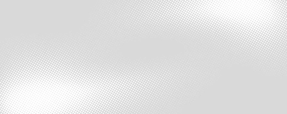 Grey halftone pattern. Retro comic gradient background. Silver pixelated dotted Stock Illustration