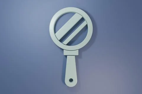 Grey Hand mirror icon isolated on purple-blue background. Minimalism concep.. Stock Illustration