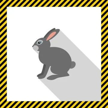 Grey hare icon Stock-Illustration