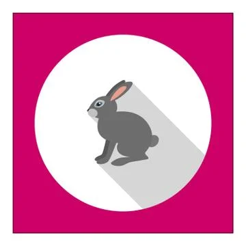 Grey hare icon Stock-Illustration