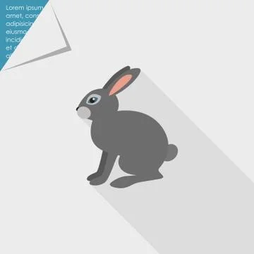 Grey hare icon Stock-Illustration