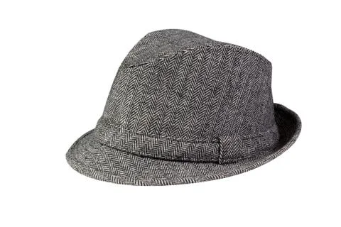Grey Hat isolated on white Stock Photos