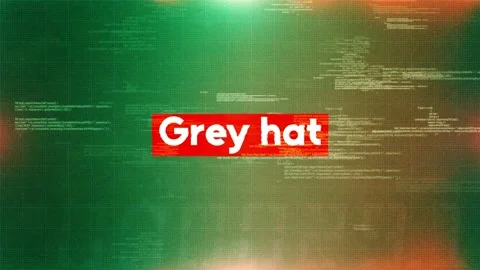 Grey hat word in hacking and cybersecurity Stock Footage 318781099
