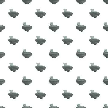 Grey headstones repeating pattern on white background Illustrazione stock