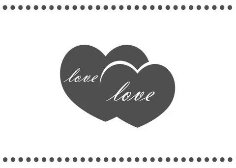 Grey hearts Stock Illustration