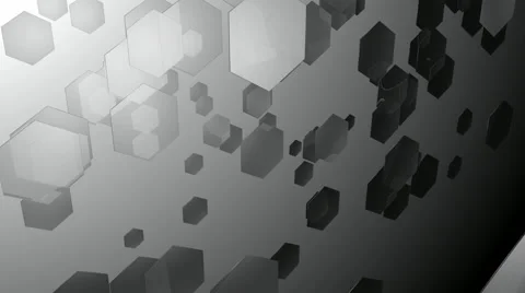 Grey hexa space Stock Footage 52810066