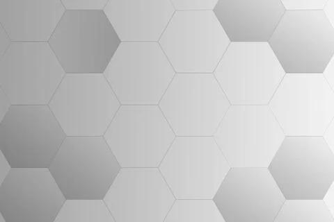 Grey hexagon gradient background Stock Illustration