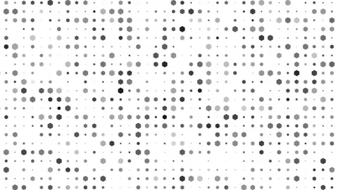 Grey Hexagon Grid Random Scaling 4K Seamless Loop White Video stock 334028895