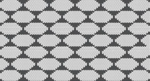 Grey hexagon knitted pattern, Festive Sweater Design. Seamless Knitted Patter Stock Illustration
