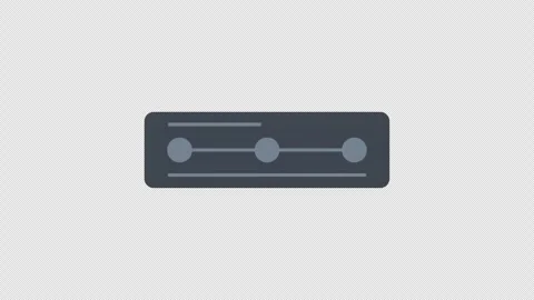 Grey horizontal timeline process tracker icon with three milestone nodes on.. 스톡 동영상 336321472