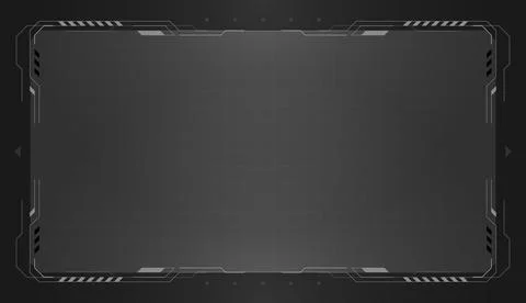 Grey HUD frames. Vector futuristic user interface. Modern technology digital Stock Illustration