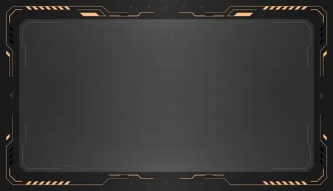 Grey HUD frames. Vector futuristic user interface. Modern technology digital Stock Illustration