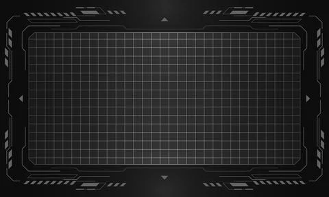 Grey HUD frames. Vector futuristic user interface. Modern technology digital Stock Illustration