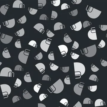 Grey Igloo ice house icon isolated seamless pattern on black background. Snow Stock Illustration