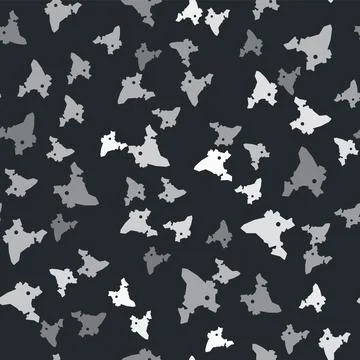 Grey India map icon isolated seamless pattern on black background. Vector イラスト素材
