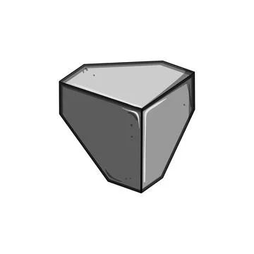 Grey industrial corner protector element for safety Stock Illustration