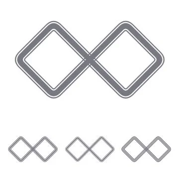 Grey infinite loop logo design set イラスト素材