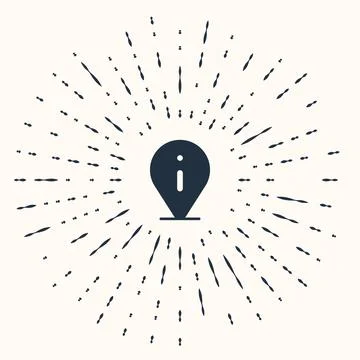 Grey Information icon isolated on beige background. Abstract circle random .. Stock Illustration