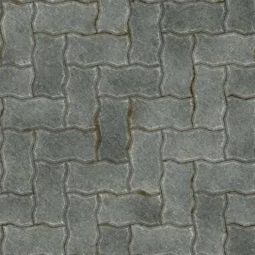 Grey Interlocking Wave Paving Stone Texture Seamless Ground Pattern Stock Photos