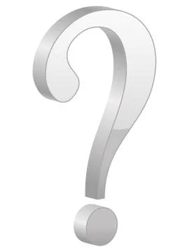 Grey interrogative symbol Stock Illustration