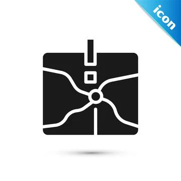 Grey Intersection point icon isolated on white background. Vector Stock Illustration