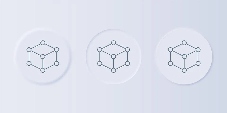 Grey Isometric cube icon isolated on grey background. Geometric cubes solid.. Illustrazione stock