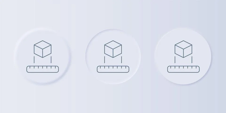 Grey Isometric cube icon isolated on grey background. Geometric cubes solid.. Stock Illustration