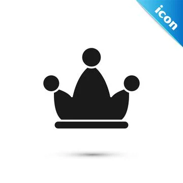 Grey Jester hat with bells isolated on white background. Clown icon. Amusement Stock Illustration