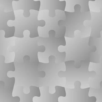 Grey jigsaw. Seamless puzzle pattern. Autism background. World autism awareness Stock Illustration