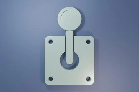 Grey Joystick for arcade machine icon isolated on purple-blue background. J.. Stock Photos