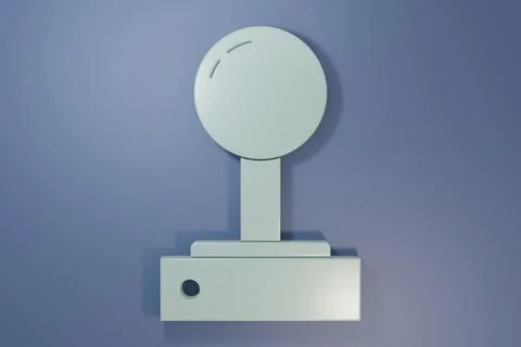 Grey Joystick for arcade machine icon isolated on purple-blue background. J.. Stock Photos