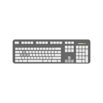 Grey Keyboard Device Illustrazione stock