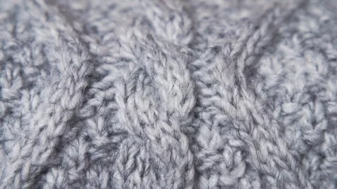 Grey knitted fabric texture Stock Footage 331456415
