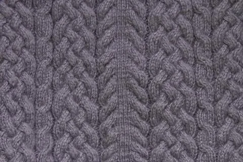 Grey knitting texture Stock Photos
