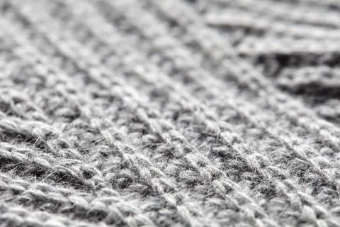 Grey knitting wool texture background. Foto stock