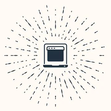 Grey Laptop with browser window icon isolated on beige background. Computer イラスト素材