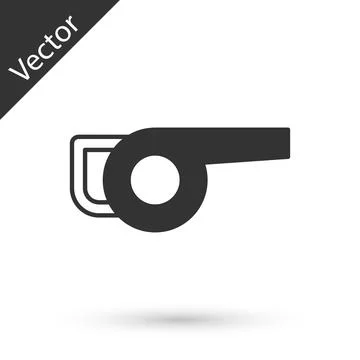 Grey Leaf garden blower icon isolated on white background. Vector Stock Illustration