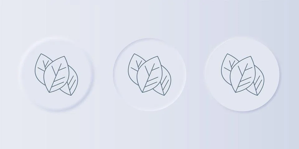 Grey Leaf icon isolated on grey background. Leaves sign. Fresh natural prod.. Stock Illustration