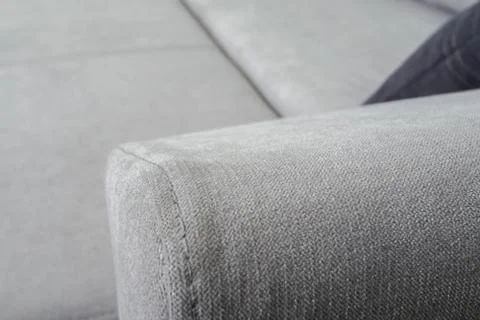 Grey leather texture close-up, couch Stock Photos