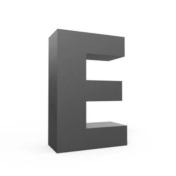 Grey letter E Stock Illustration