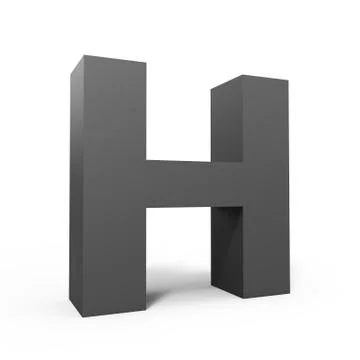 Grey letter H Stock Illustration