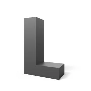 Grey letter L Stock Illustration