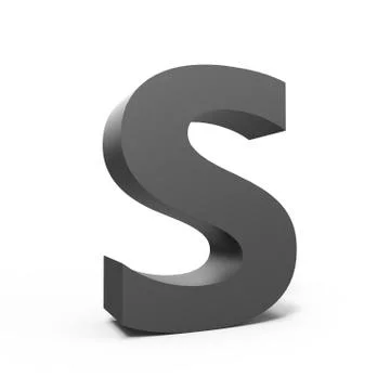 Grey letter S Stock Illustration