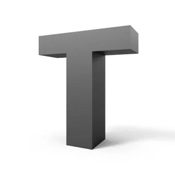 Grey letter T Stock Illustration