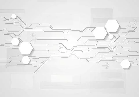 Grey light technology background Grey light technology background. Vector ... Stock Photos