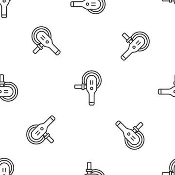 Grey line Angle grinder icon isolated seamless pattern on white background Illustrazione stock